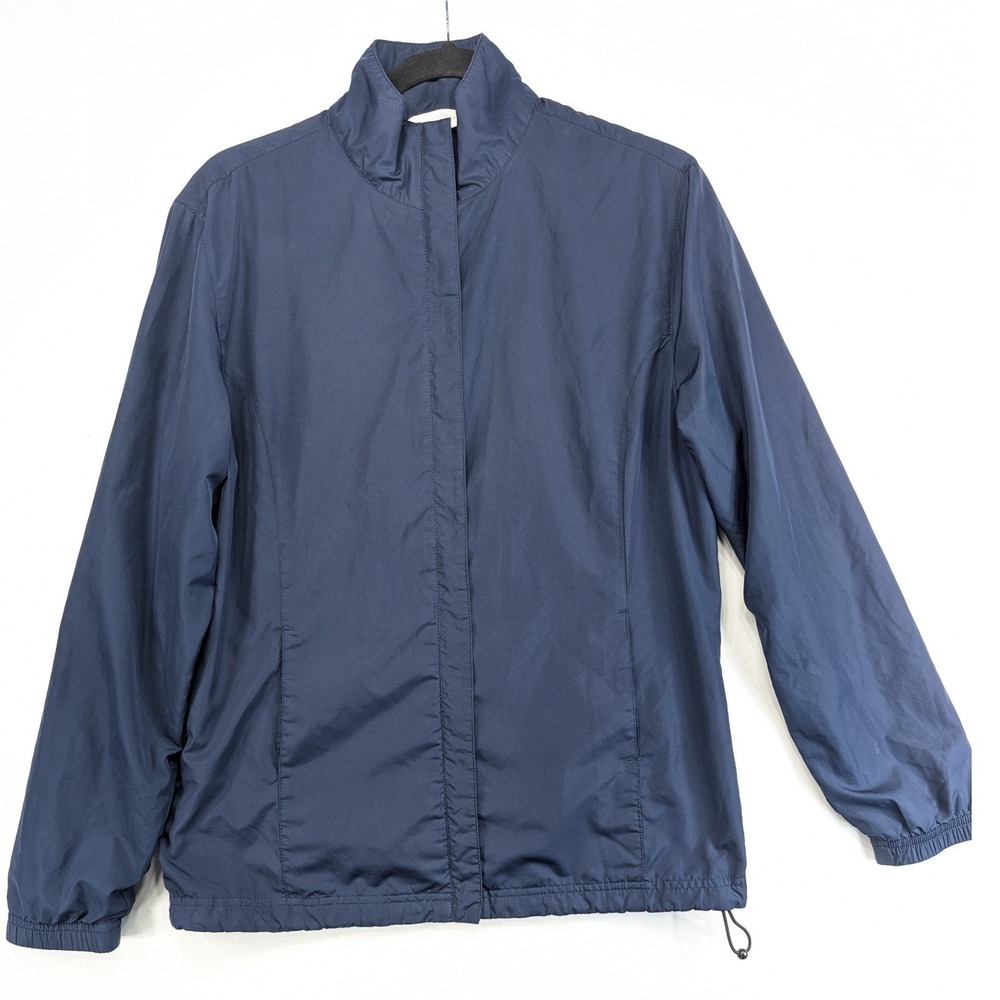 Callaway Womens Navy Blue Full Zip Mesh Lined Golf Windbreaker Jacket Size M